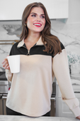 Carson Color Block Quarter Zip - Jess Lea Boutique