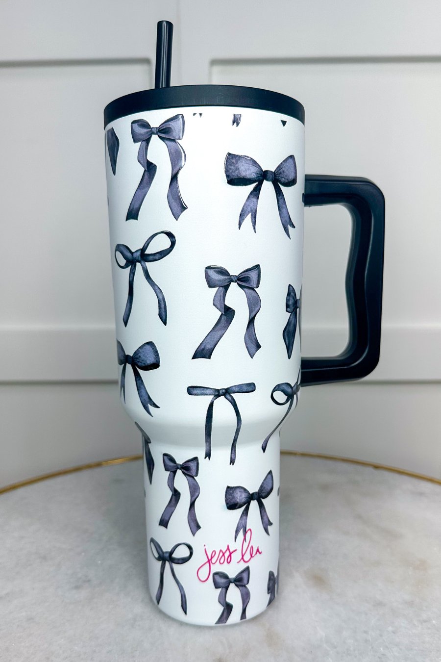 Midnight Bow Tumbler - Jess Lea Boutique