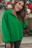 Levi Ribbed Quarter Zip Pullover - Jess Lea Boutique