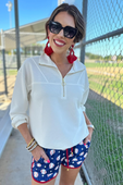 PREORDER-Out Of Your League Baseball Drawstring Everyday Shorts - Jess Lea Boutique