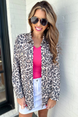 Chelsey Button Up Top, Leopard - Jess Lea Boutique
