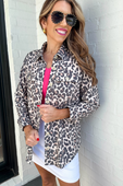Chelsey Button Up Top, Leopard - Jess Lea Boutique