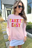 Take It Easy Patch Pullover - Jess Lea Boutique