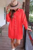 Tristan Button Up Dress - Jess Lea Boutique