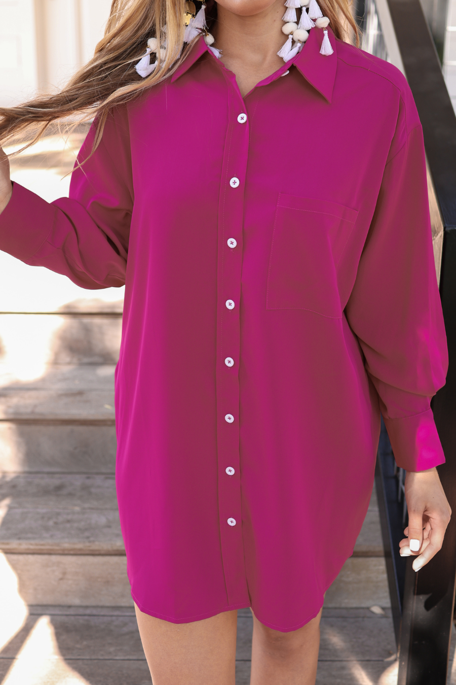 Tristan Button Up Dress - Jess Lea Boutique