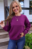 Grateful Embossed Sweater - Jess Lea Boutique