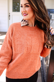 Fall Embossed Sweater - Jess Lea Boutique
