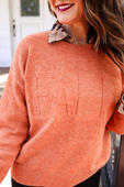 Fall Embossed Sweater - Jess Lea Boutique