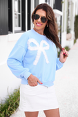Genevieve Bow Sweatshirt - Jess Lea Boutique