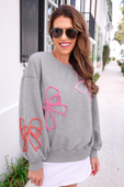 Belle Braided Bow Sweatshirt - Jess Lea Boutique