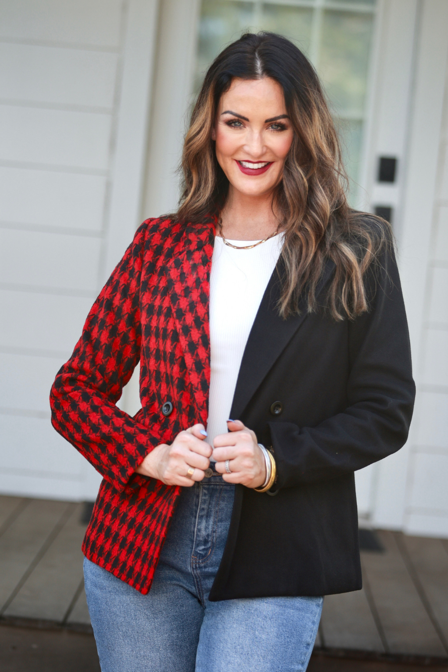 Bennett Buffalo Plaid Blazer - Jess Lea Boutique