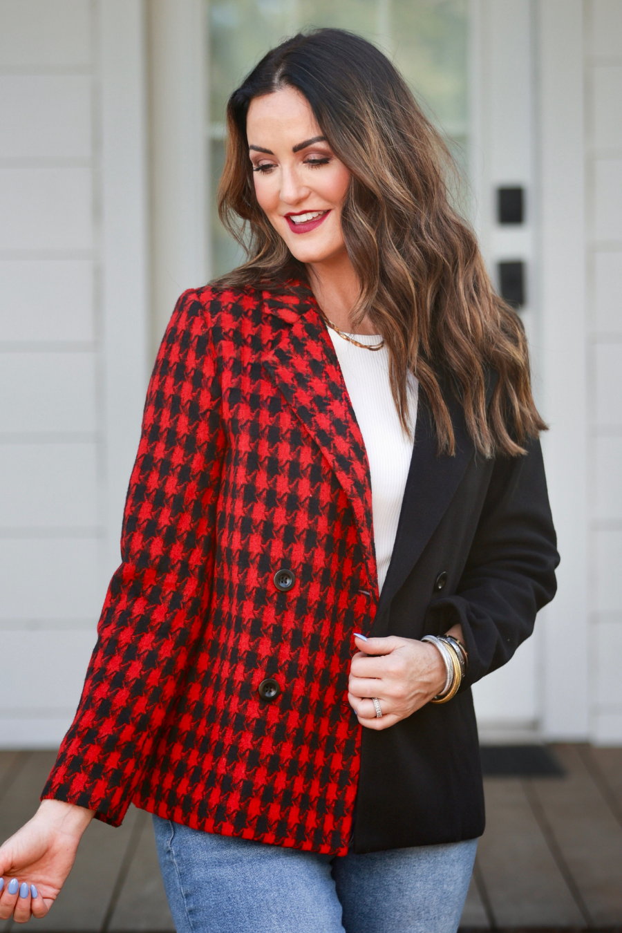 Bennett Buffalo Plaid Blazer - Jess Lea Boutique