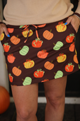 PREORDER- Harvest Hues Pumpkin Skort - Jess Lea Boutique