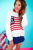 PREORDER-Americana Flag Sweater - Jess Lea Boutique
