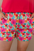 Casual Outing Shorts, Multi Tropical - Jess Lea Boutique