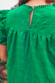 Kimber Eyelet Top, Green - Jess Lea Boutique
