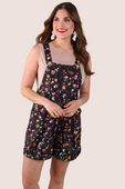 Everyday Overall Shorts- Happy Blooms - Jess Lea Boutique