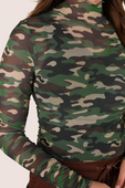 PREORDER- Keigan Mesh Top- Green Camo - Jess Lea Boutique