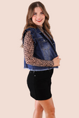 Jordan Ruffle Denim Vest- Dark Denim - Jess Lea Boutique