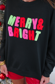 Merry and Bright Sweatshirt - Jess Lea Boutique