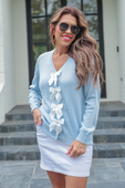 Juliet Button Up Bow Cardigan - Jess Lea Boutique