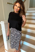 Leopard Printed Midi Skirt - Jess Lea Boutique