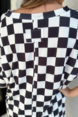 Daily Basis Biker Set, Black/White Checkered - Jess Lea Boutique