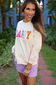 Happy Patch Pullover - Jess Lea Boutique