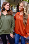 Tanner Textured Quarter Zip - Jess Lea Boutique