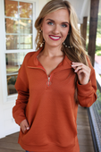 Tanner Textured Quarter Zip - Jess Lea Boutique
