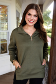 Tanner Textured Quarter Zip - Jess Lea Boutique