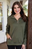 Tanner Textured Quarter Zip - Jess Lea Boutique