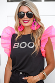 Hey Boo Sequin Patch Top - Jess Lea Boutique