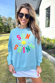 Sunshine Patch Pullover - Jess Lea Boutique