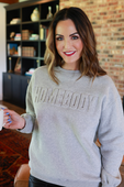 Homebody Embossed Sweatshirt - Jess Lea Boutique