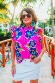 PREORDER-Brunch Plans Flutter Sleeve Top - Jess Lea Boutique