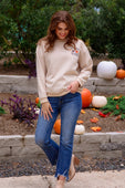 Spooky Season Embroidered Sweatshirt - Jess Lea Wholesale