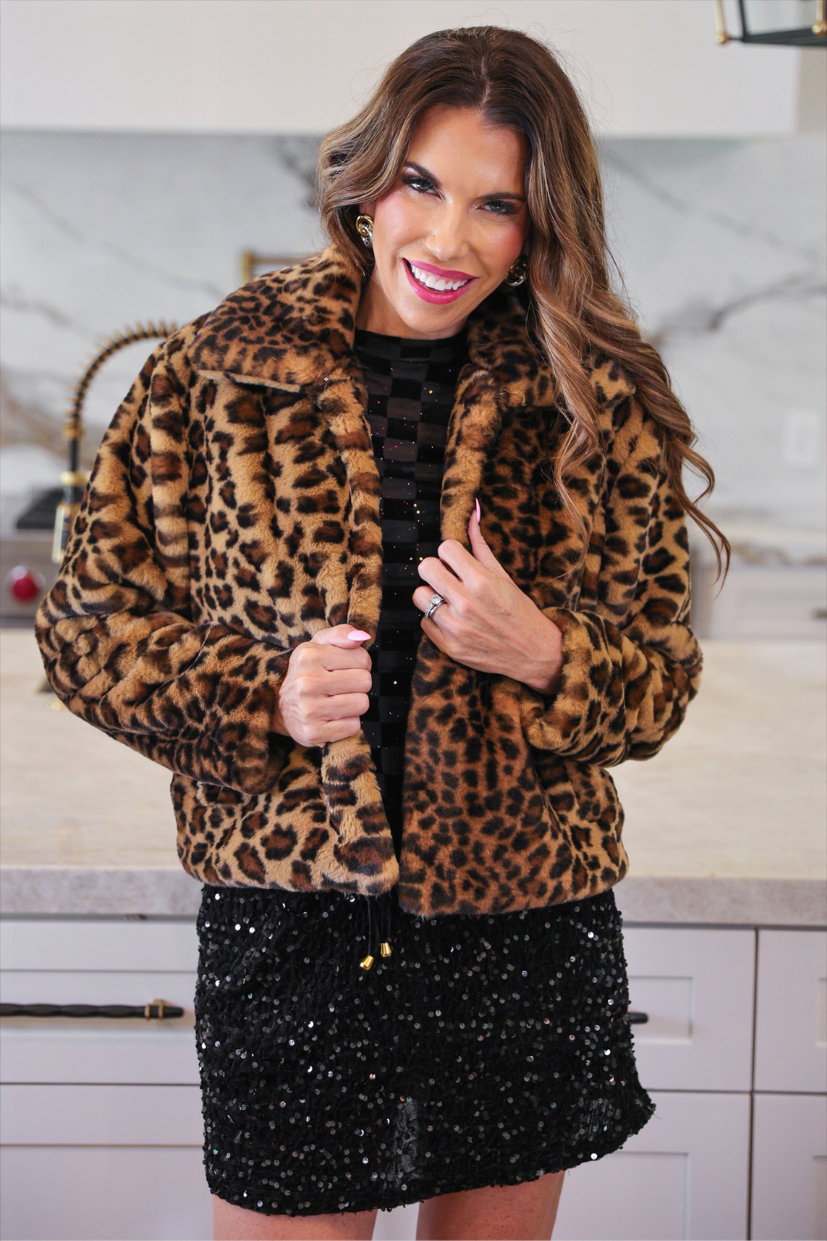 PREORDER-After Midnight Faux Fur Leopard Jacket - Jess Lea Boutique