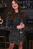 PREORDER- Old Flame Sequin Dress - Black - Jess Lea Boutique