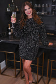 PREORDER- Old Flame Sequin Dress - Black - Jess Lea Boutique