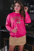 PREORDER- Champagne Cheers Luxe Pullover- Pink - Jess Lea Boutique