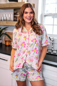 Timeless Petals Ruffle Pajama Set