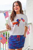 Patriotic Pup Waffle Tee
