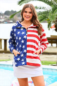 Stars and Stripes Quarter Zip Pullover