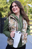 Delilah Puffer Vest- Classic Chloe Camo