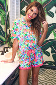 Paradise Blooms Ruffle Pajama Set