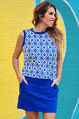 Heatwave Ribbed Tank- Palm Dreams