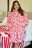 Cozy Blanket Hoodie- Cherry Bomb