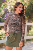 Keigan Mesh Top- Leopard - Jess Lea Boutique
