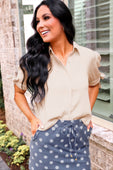 PREORDER- Lainey Tie Sleeve Top- Ivory